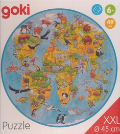 Kinderpuzzel Ronde puzzel van de Wereld XXL | Goki