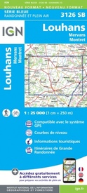 Wandelkaart - Topografische kaart 3126SB Mervans, Montret. Louhans | IGN - Institut Géographique National