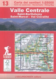 Wandelkaart 13 Valle Centrale | L'Escursionista editore