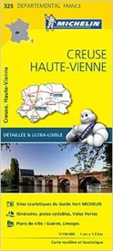 Wegenkaart - landkaart 325 Creuse - Haute Vienne | Michelin