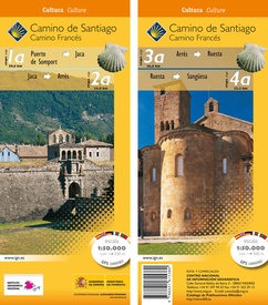 Wandelkaart 1a-4a Camino Santiago de Compostella Puerte Somport - Sangüesa | CNIG - Instituto Geográfico Nacional
