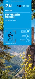 Wandelkaart 2540 SB - Serie Bleue St-Beauzély / Aguessac / Gorges du Tarn | IGN - Institut Géographique National