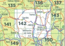Fietskaart - Wegenkaart - landkaart 142 Roanne - Macon | IGN - Institut Géographique National