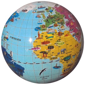 Opblaasbare wereldbol - globe De wondere wereld | Caly Toys