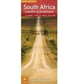 Wegenkaart  - landkaart South Africa with Lesotho and Swaziland | Rough Guide Map