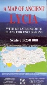 Wandelkaart - landkaart A map of ancient Lycia (Lycië) | Sabri Aydal