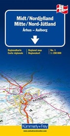 Wegenkaart - landkaart 1 Midden en Noord Jutland, Midt/Nordjylland   | Kümmerly & Frey