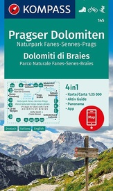 Wandelkaart 145 Pragser Dolomiten - Dolomiti di Braies | Kompass