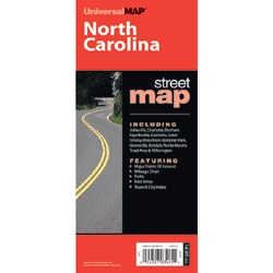 Wegenkaart - landkaart North Carolina State Road Map | Universal Map