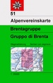 Wandelkaart 51 Alpenvereinskarte Brentagruppe - Gruppo di Brenta | Alpenverein