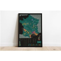 France - Carte du vin | Wijnkaart | 50 x 70 cm