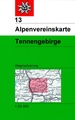 Wandelkaart 13 Alpenvereinskarte Tennengebirge | Alpenverein