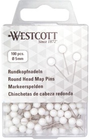 ★ Markeerspelden voor wandkaart - Wit | Westcott