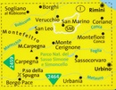 Wandelkaart 2455 San Marino - San Leo Urbino - Urbania | Kompass