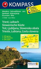 Wandelkaart 2803 Triest Laibach Slowenische Küste | Kompass