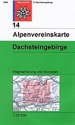  14 Alpenvereinskarte Dachsteingebirge weg+ski | Alpenverein