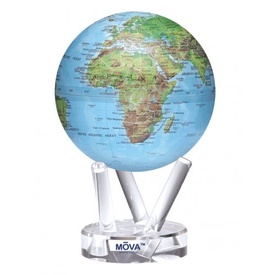 Wereldbol Mova 6 Blue Planet, blauw - politiek - zelfdraaiend | MOVA globe