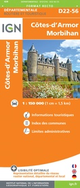 Wegenkaart - landkaart 721316 Côtes-d'Armor - Morbihan | IGN - Institut Géographique National