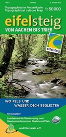 Wandelkaart - Topografische kaart ES Eifelsteig -von Aachen bis Trier | Eifelverein