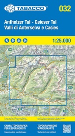 Wandelkaart 032 Antholzer Tal - Gsieser Tal - Valli di Anterselva e Casies | Tabacco Editrice