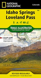 Wandelkaart 104 Idaho Springs, Loveland Pass | National Geographic