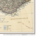 Wandkaart 20459 Frankrijk, België en Nederland, antiek, 60 x77 cm | National Geographic