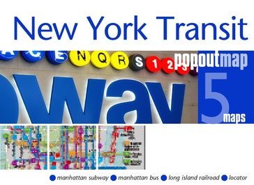 Stadsplattegrond Popout Map New York transit - openbaar vervoer | Compass Maps