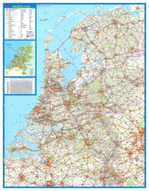 Wandkaart 34 Nederland Basic, 100 x 130 cm | Falk