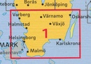 Wegenkaart - landkaart 01 Turistkarta Södra götaland - Zuid- Zweden | Norstedts