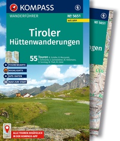 Wandelgids 5651 Kompass Wanderführer Tiroler Hüttenwanderungen | Kompass