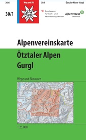 Wandelkaart 30/1 Alpenvereinskarte Ötztaler Alpen Gurgl | Alpenverein