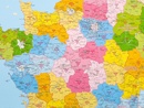 Wandkaart Frankrijk Departementen 115 x 100 cm | IGN - Institut Géographique National