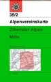 Wandelkaart 35/2 Alpenvereinskarte Zillertaler Alpen Mitte | Alpenverein