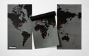 Pin world Wall Map - pin wereldkaart zwart XL  210 x 130 cm | Palomar  Wereldkaart Pin World Black Small | Palomar