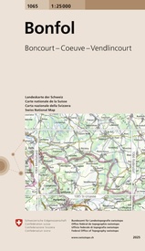 Wandelkaart - Topografische kaart 1065 Bonfol | Swisstopo