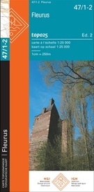 Topografische kaart - Wandelkaart 47/1-2 Topo25 Fleurus | NGI - Nationaal Geografisch Instituut