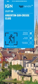 Topografische kaart - Wandelkaart 2127 SB - Serie Bleue Argenton-sur-Creuse | IGN - Institut Géographique National