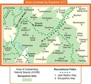 Wandelkaart - Topografische kaart 217 Explorer  Long Mynd, Wenlock Edge  | Ordnance Survey