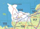 Fietskaart - Wegenkaart - landkaart 106 Caen – Cherbourg en Cotentin | IGN - Institut Géographique National