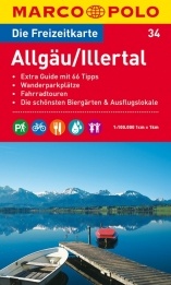 Wegenkaart - landkaart 34 Marco Polo Freizeitkarte Allgäu- Illertal | Marco Polo