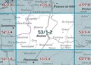 Topografische kaart - Wandelkaart 53/1-2 Topo25 Biesme - Mettet | NGI - Nationaal Geografisch Instituut