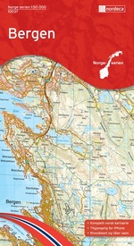 Wandelkaart - Topografische kaart 10037 Norge Serien Bergen | Nordeca
