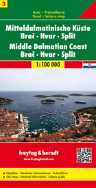 Wegenkaart - landkaart 3 Dalmatische Kust  Brac - Hvar - Split | Freytag & Berndt