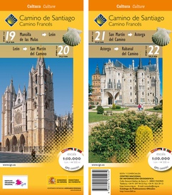 Wandelkaart 19-22 Camino Santiago de Compostella Mansilla - Rabanal | CNIG - Instituto Geográfico Nacional