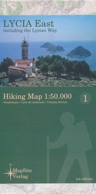 Wandelkaart Lycia - east inclusief The Lycean Way -  Lycische Kust | MapSite Verlag