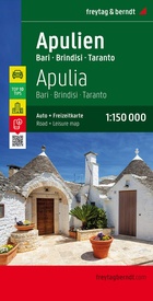 Wegenkaart - landkaart 627 Apulië - Puglia - Bari - Brindisi - Taranto | Freytag & Berndt