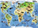 Legpuzzel Vrolijke dierenwereldkaart 100 XXL | Ravensburger