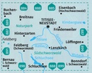 Wandelkaart 893 Titisee - Neustadt | Kompass