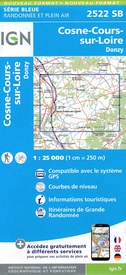 Wandelkaart 2522SB Cosne-Cours-sur-Loire - Donzy | IGN 