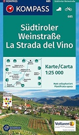 Wandelkaart 685 Südtiroler Weinstrasse - La Strada del Vino | Kompass